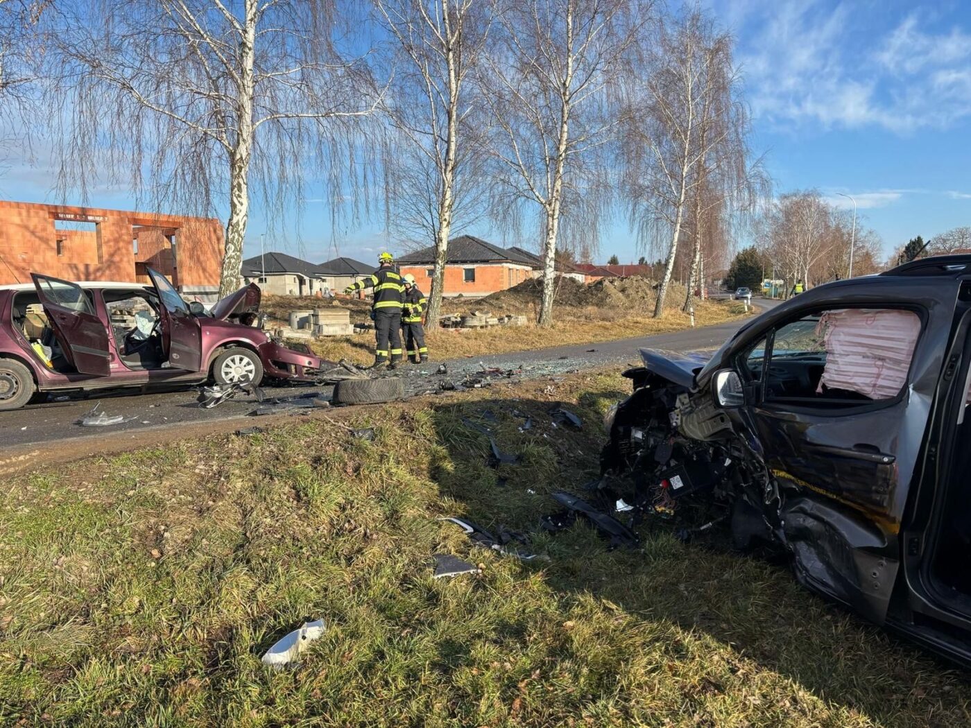 Nehoda v Sopřeči u Přelouče. Foto: HZS