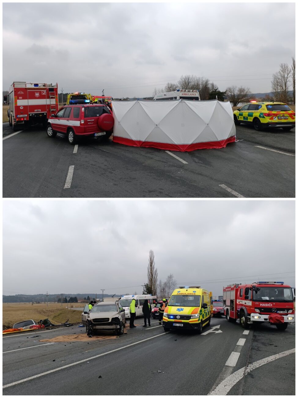 Vážná nehoda na Tachovsku. Foto: HZS