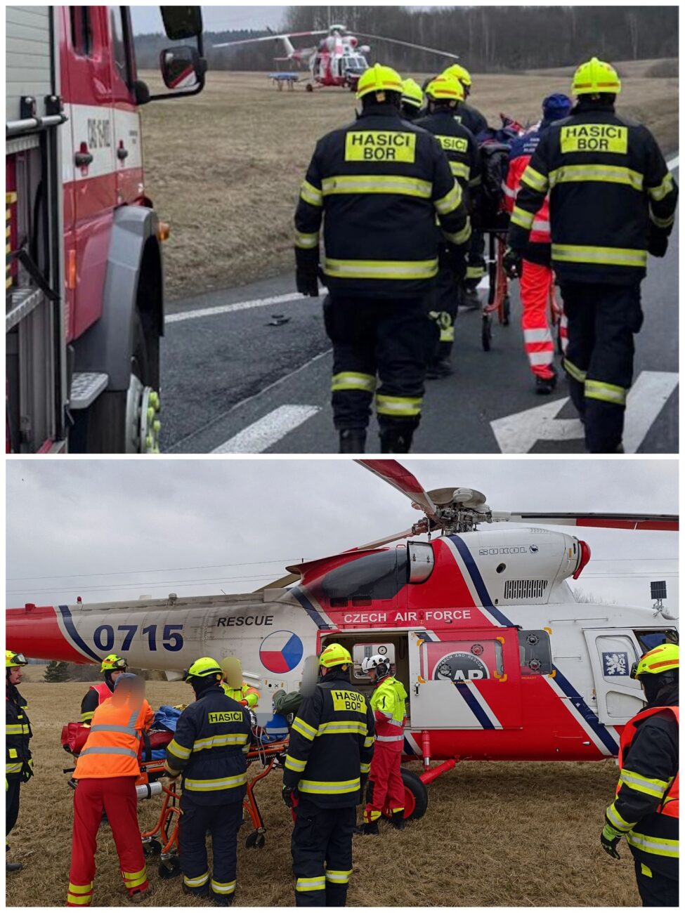 Vážná nehoda na Tachovsku. Foto: HZS