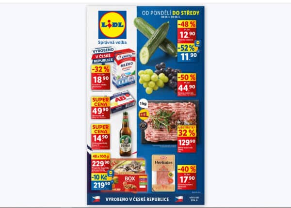 Leták LIDL od 24. března 2025.