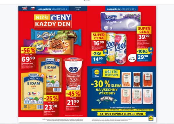 Leták LIDL od 24. března 2025.