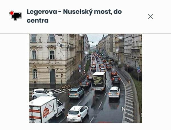 Ranní kolony v Praze. Zdroj: ŘSD