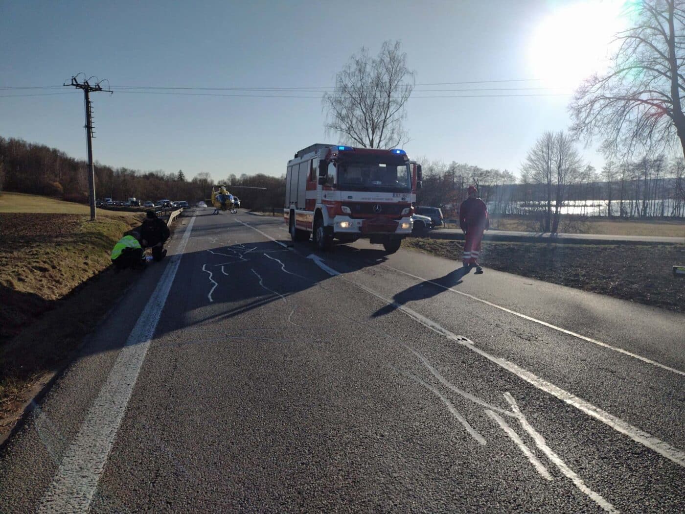 Tragická nehoda cyklisty a auta u Opatova na Svitavsku.