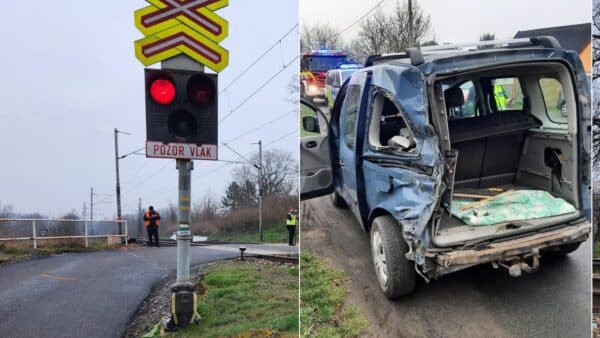 Železniční nehoda v Mělníku. Foto: SŽ
