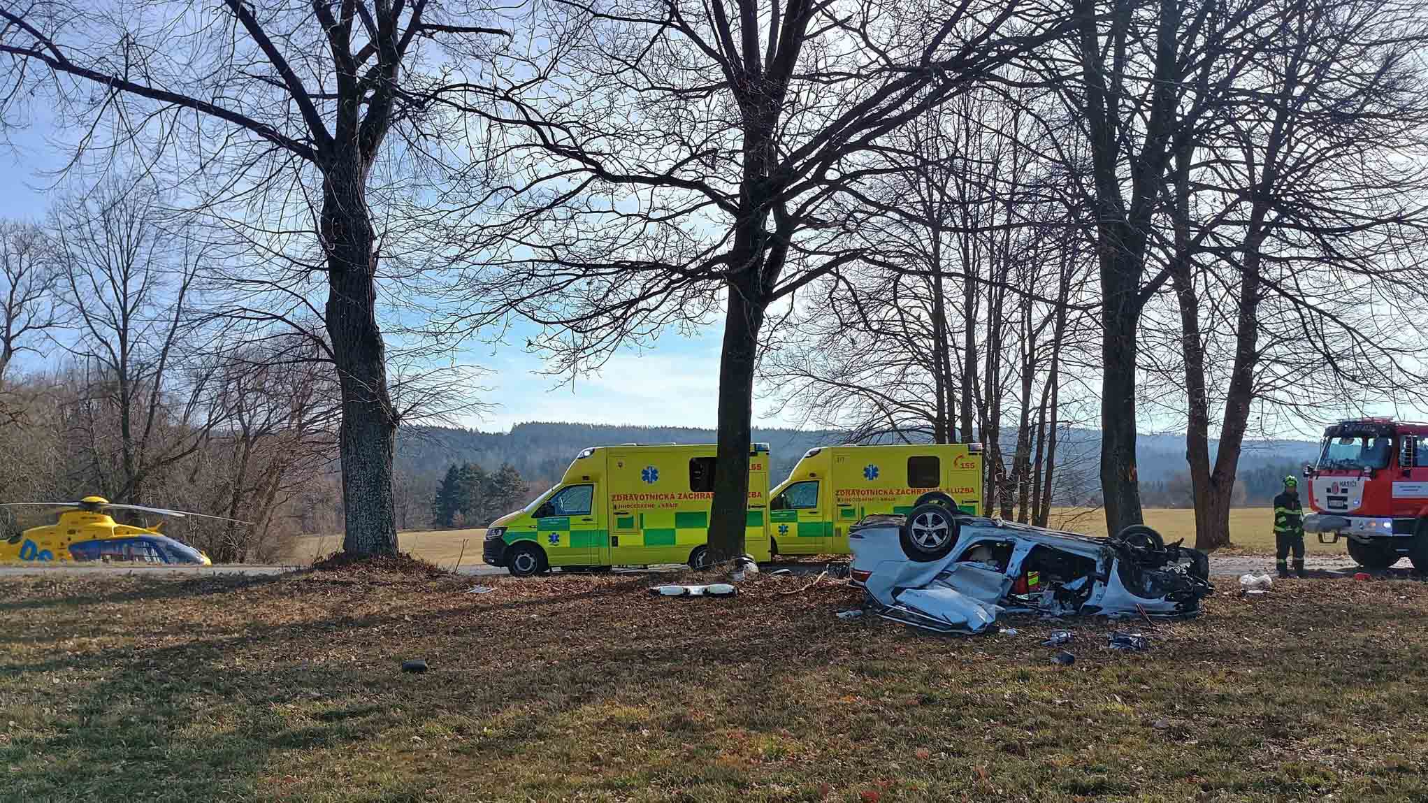 Vážná nehoda na Písecku. Foto: HZS