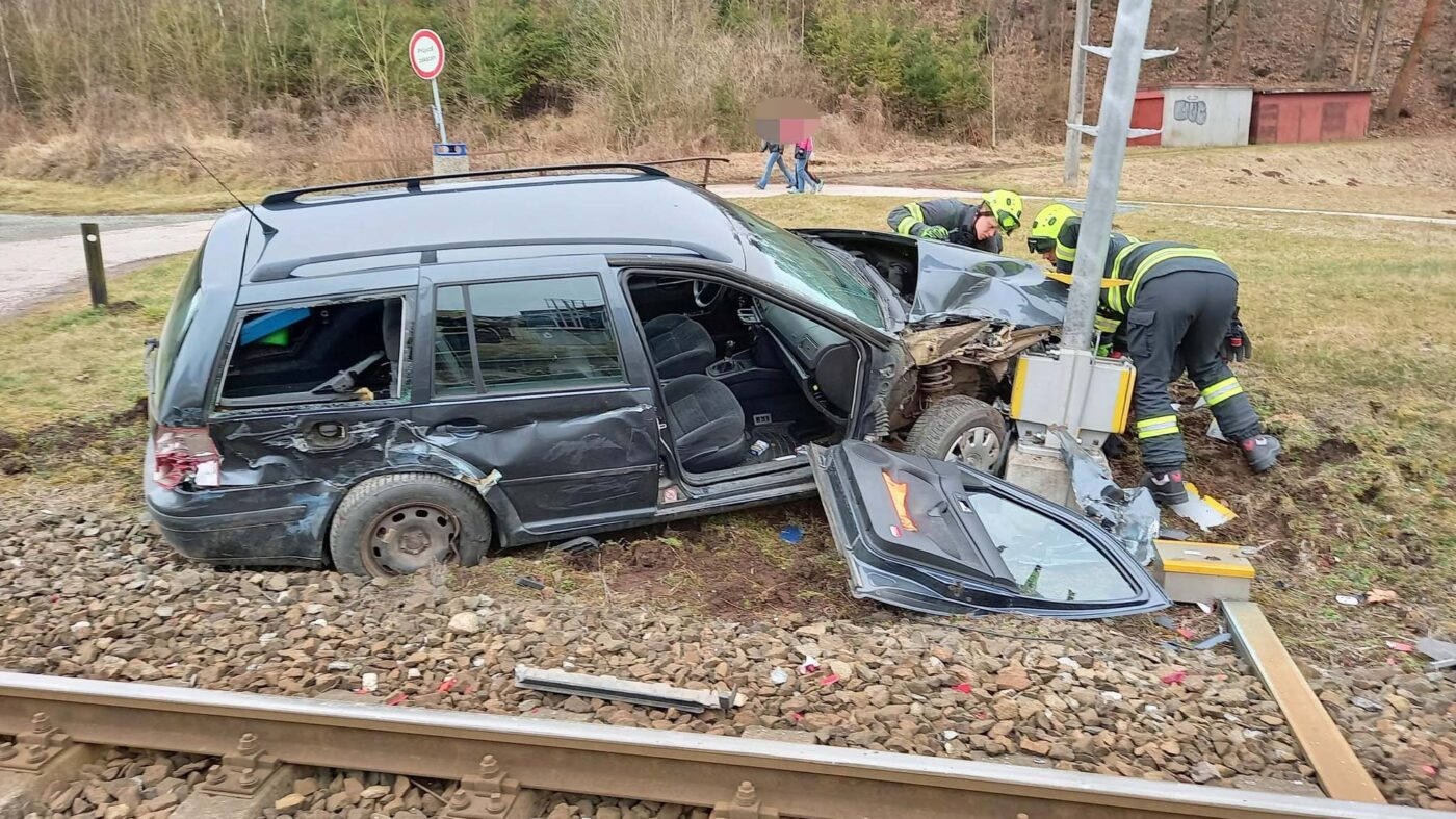 Železniční nehoda ve Velkém Poříčí.