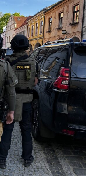 Policisté zasahovali proti útočníkovi v Třeboni. Foto: PČR