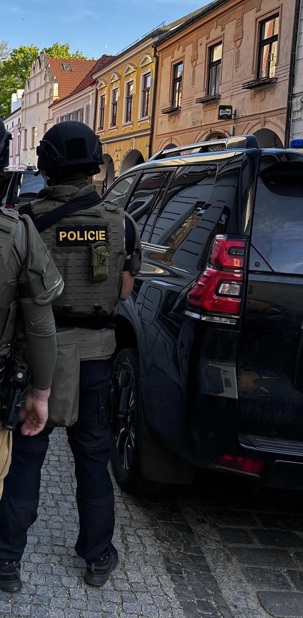 Policisté zasahovali proti útočníkovi v Třeboni. Foto: PČR