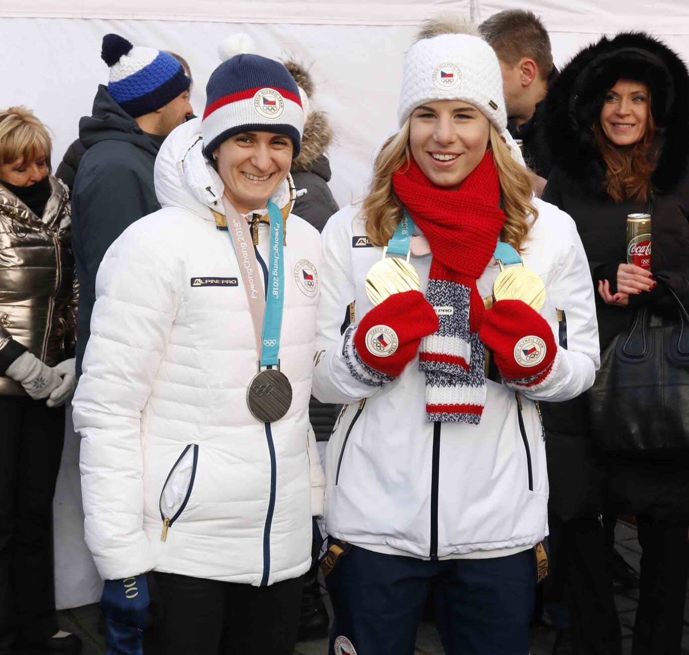 Rychlobruslařka Martina Sáblíková a olympionička Ester Ledecká. Foto: Nextfoto