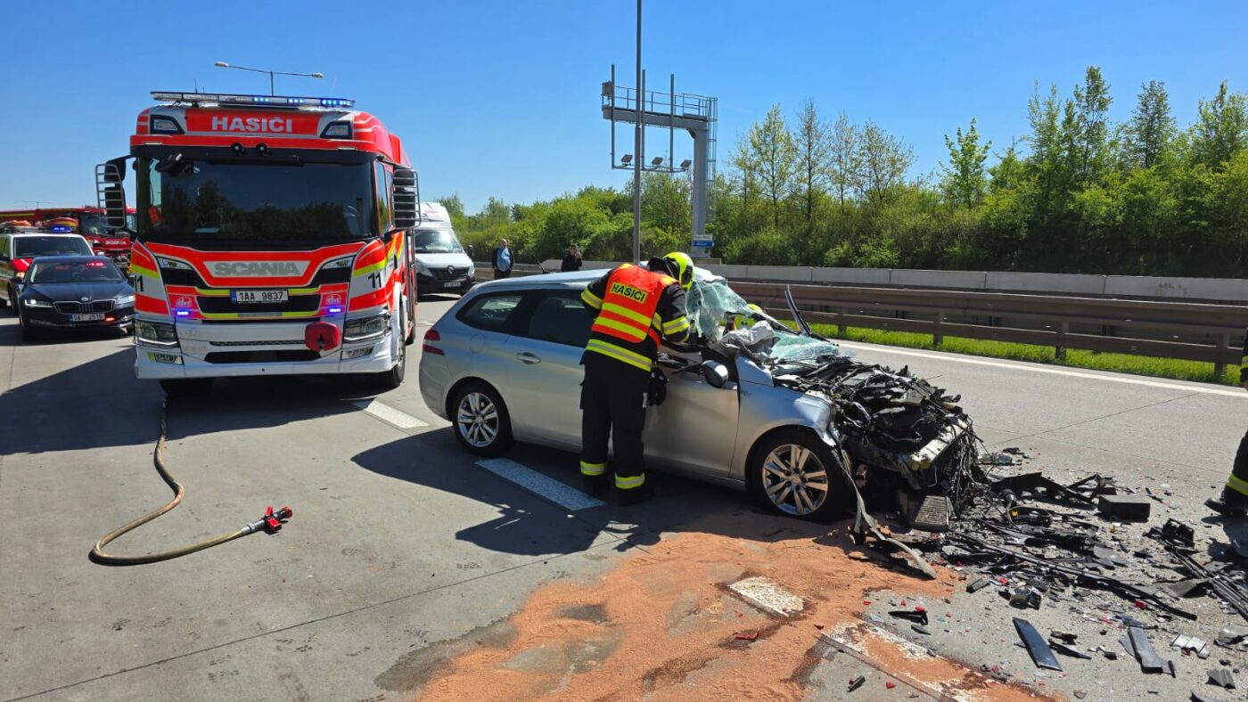 Vážná nehoda na Pražském okruhu. Foto: HZS