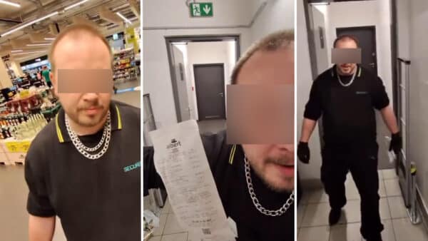 Pracovník ostrahy v Albertu v Brně nevybíravě napadal zákazníka. Zdroj: X / Barbora Mercury