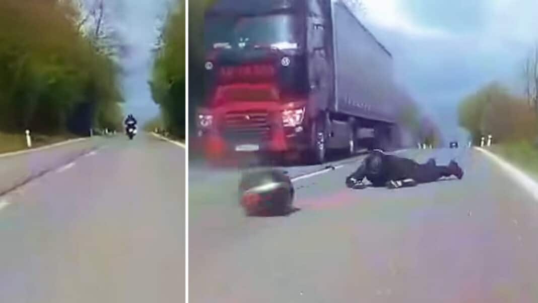 Původně poklidná jízda slovenského motorkáře se změnila v horor. Zdroj: PSR