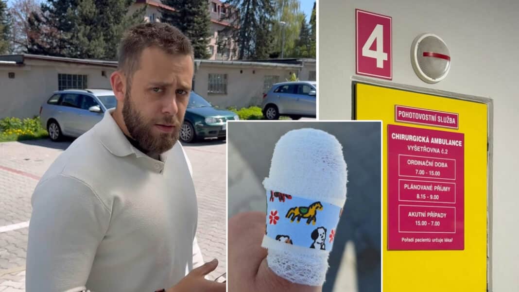 Vincent Navrátil si usekl kus palce, musel do jablonecké nemocnice.
