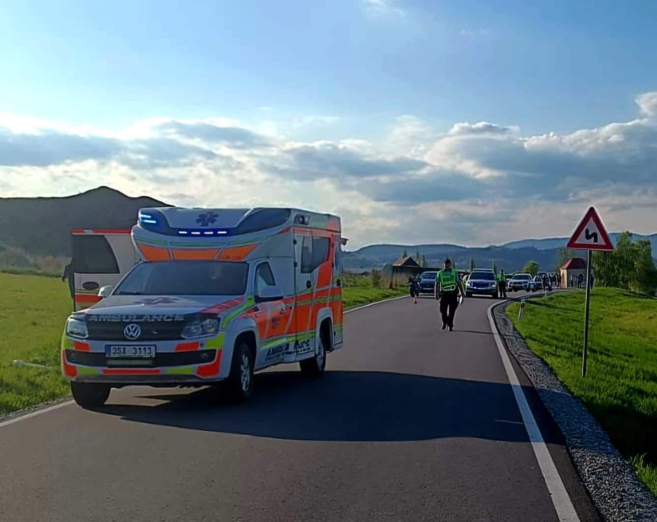 Nehoda čtyřkolky u Černé v Pošumaví. Foto: Trans hospital