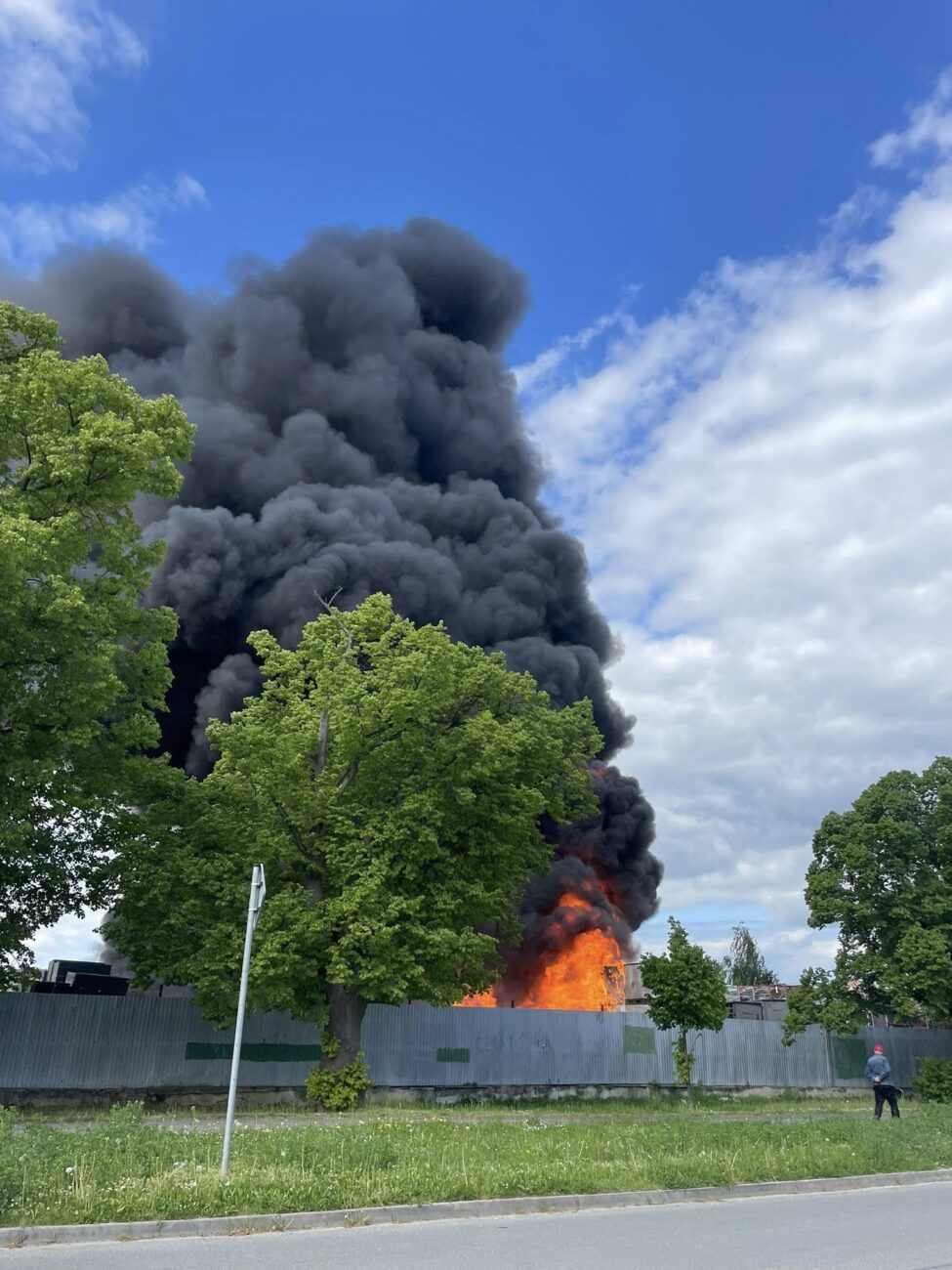 Velký požár v Rokycanech. Foto: Město Rokycany