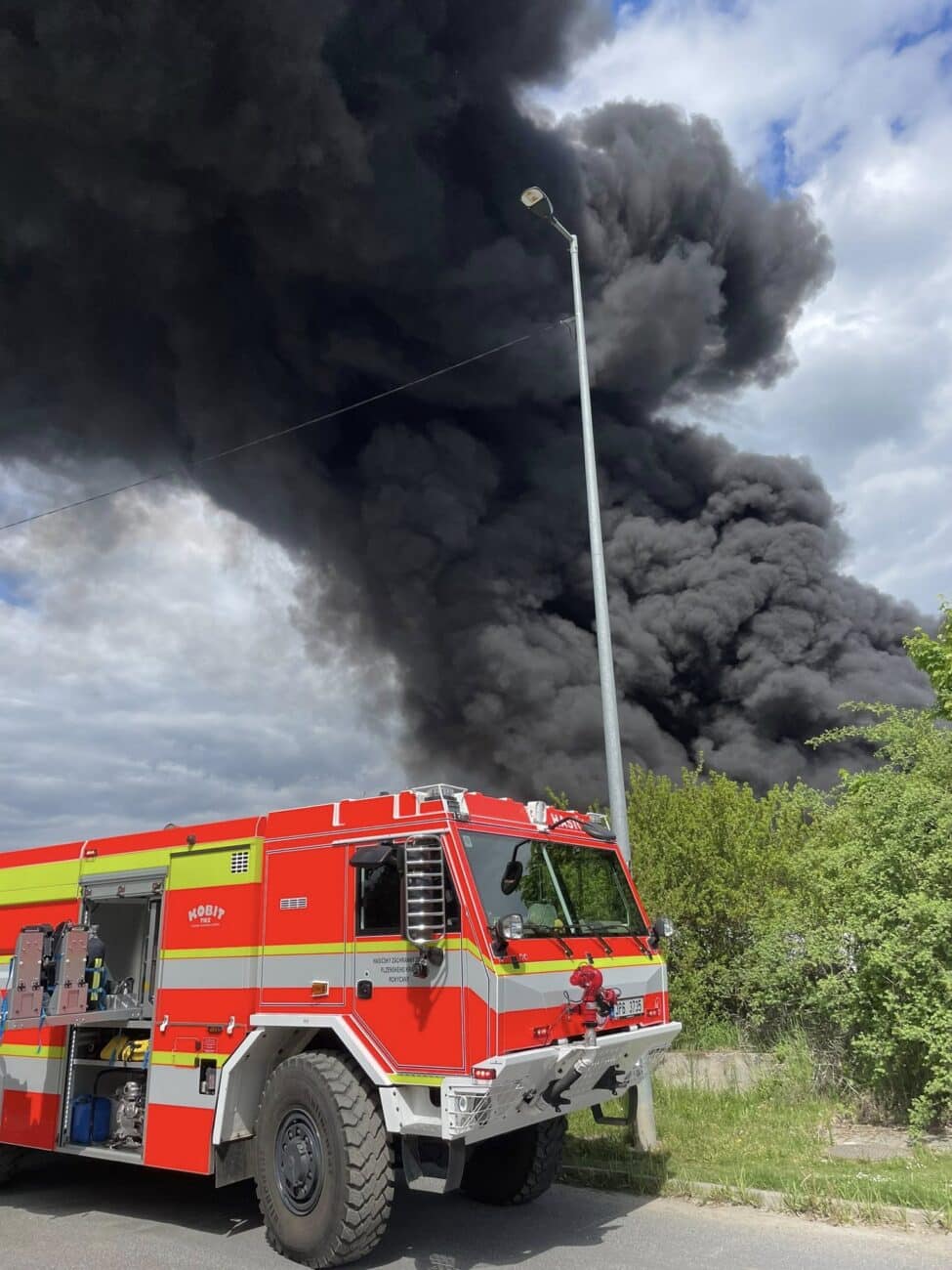 Velký požár v Rokycanech. Foto: Město Rokycany