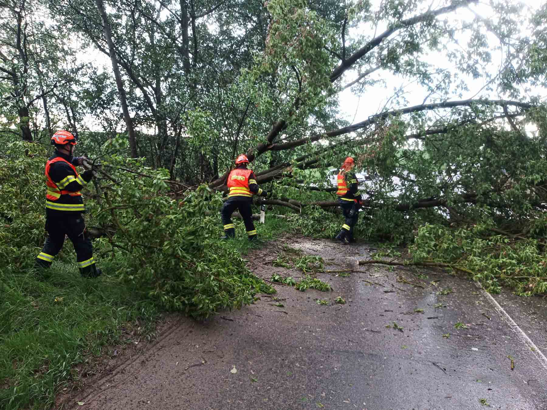 Vítr potrápil Kroměřížsko a Holešovsko. Foto: HZS