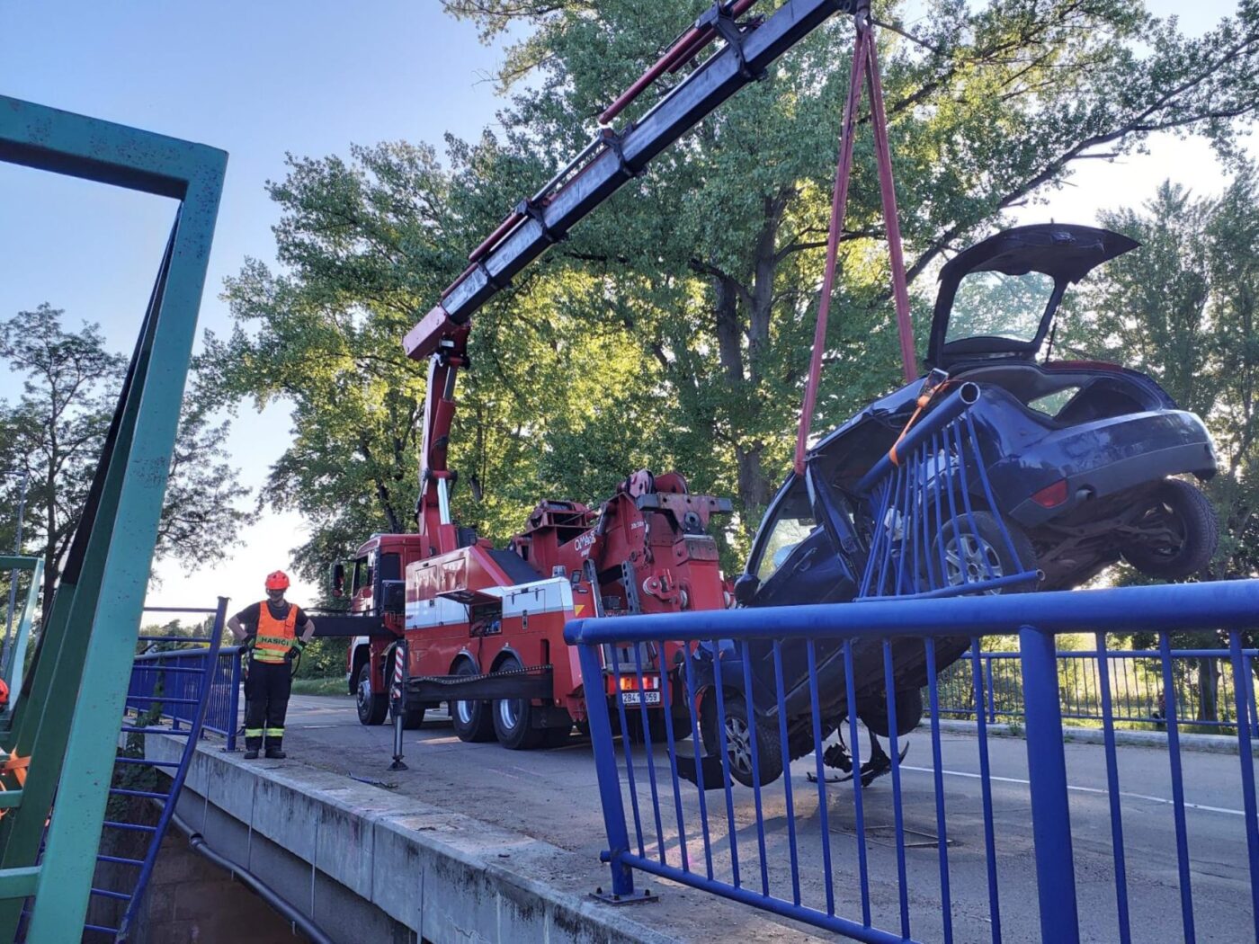 Vážná nehoda na Hodonínsku. Foto: HZS