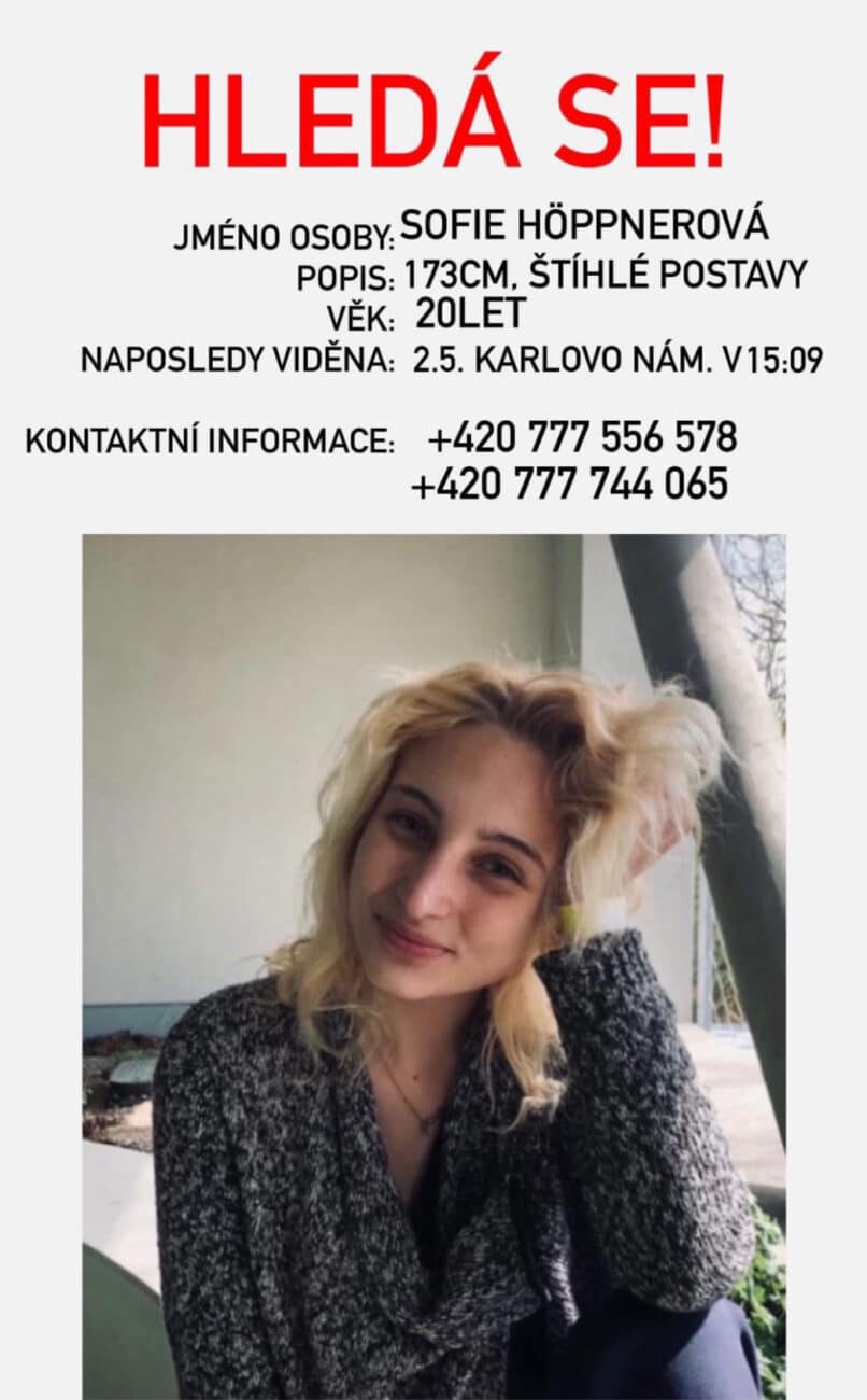 Rodina pátrá po Sofii Fridě Höppnerové.