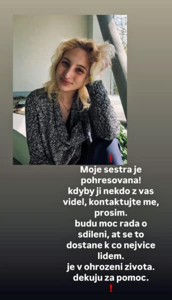 Rodina pátrá po Sofii Fridě Höppnerové.