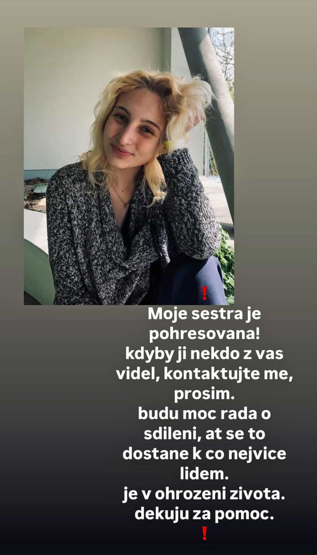 Rodina pátrá po Sofii Fridě Höppnerové.