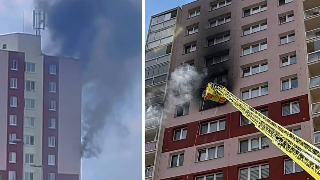 Požár v Ostravě Dubině. Foto: HZS