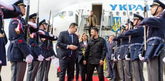 Ukrajinský prezident Volodymyr Zelenskyj v Praze.