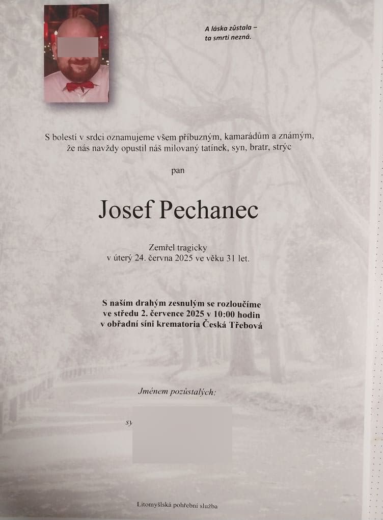 Snoubenka na sítích zveřejnila parte a smutný vzkaz do nebe.