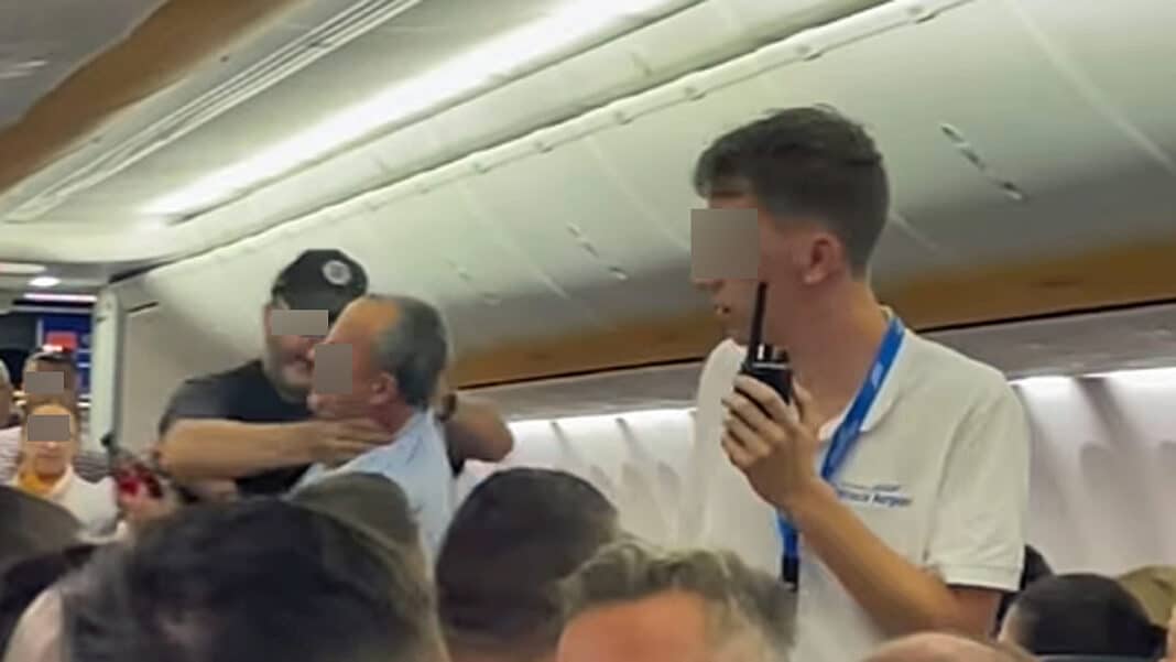 Incident v letadle Ryanair při odletu z Ostravy. Zdroj: IG/@sladuckeovocie
