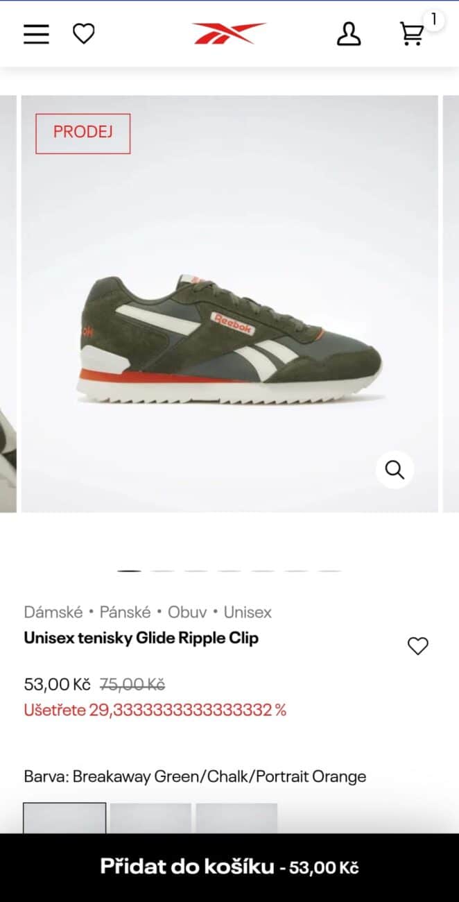 Tenisky Reebok za zlomek ceny.