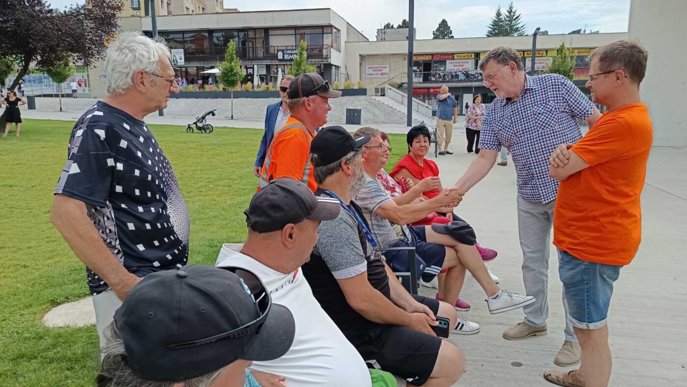 Ministr Zbyněk Stanjura na mítinku v Kopřivnici. Foto: SPOLU