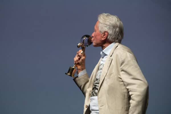 Herec Michael Douglas v Karlových Varech.