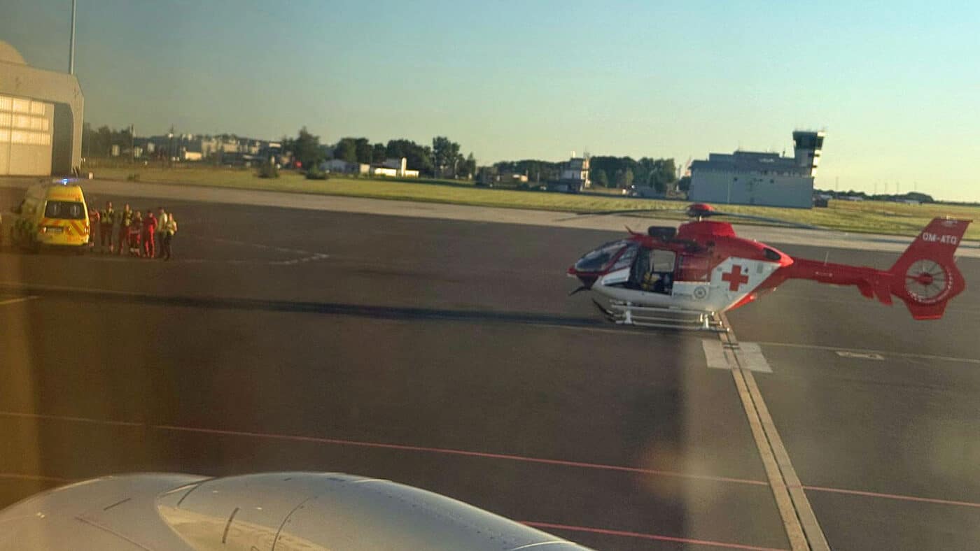 Zásah záchranářů na letišti v Ostravě. Foto: ZZS