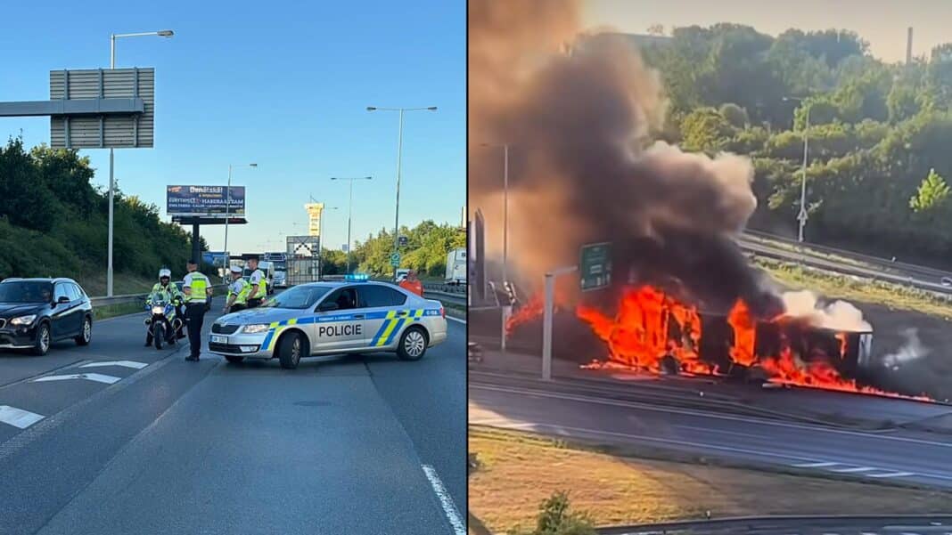 Policie uzavřela Jižní spojku v Praze.