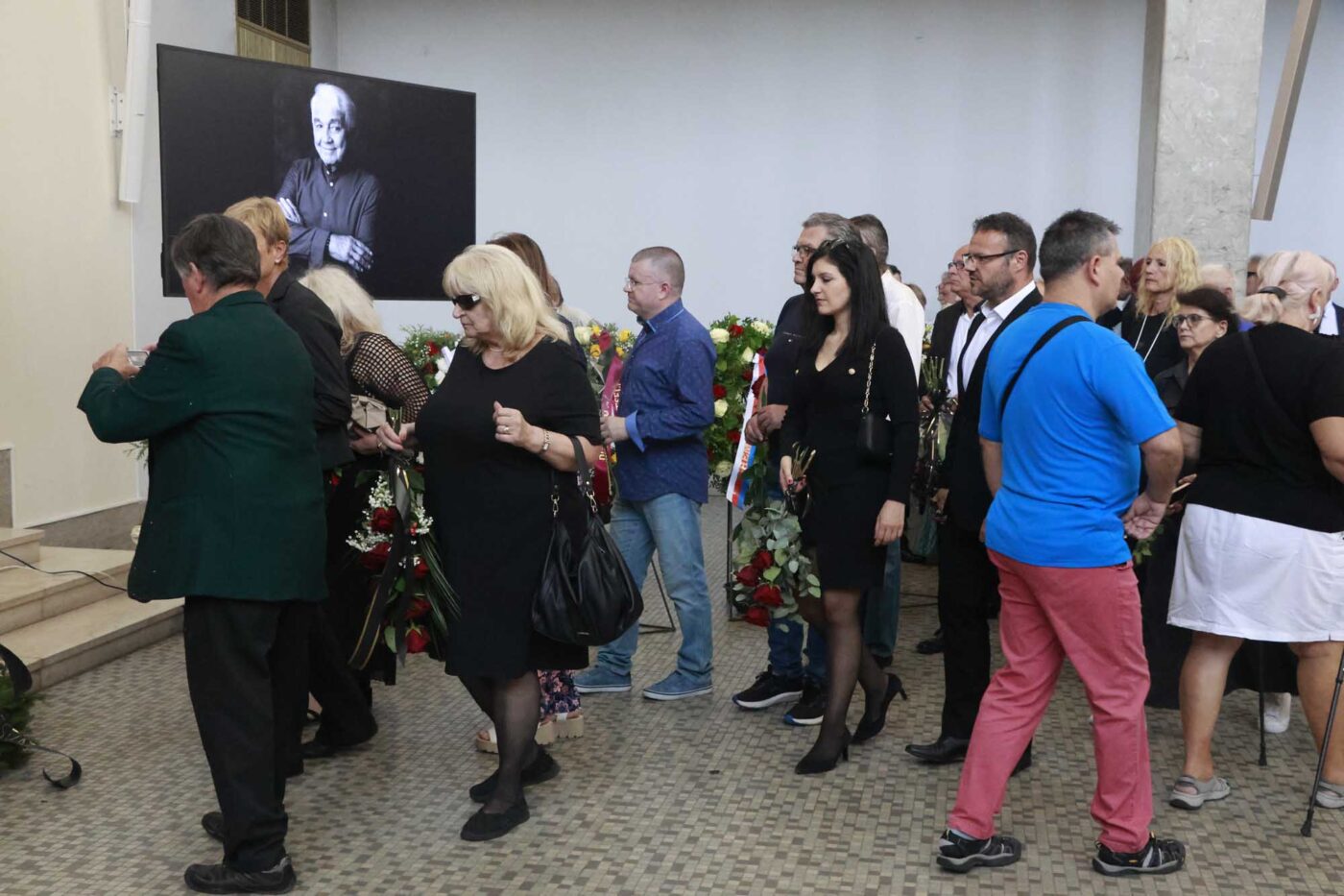 Smuteční obřad herce Jiřího Krampola. Foto: Nextfoto