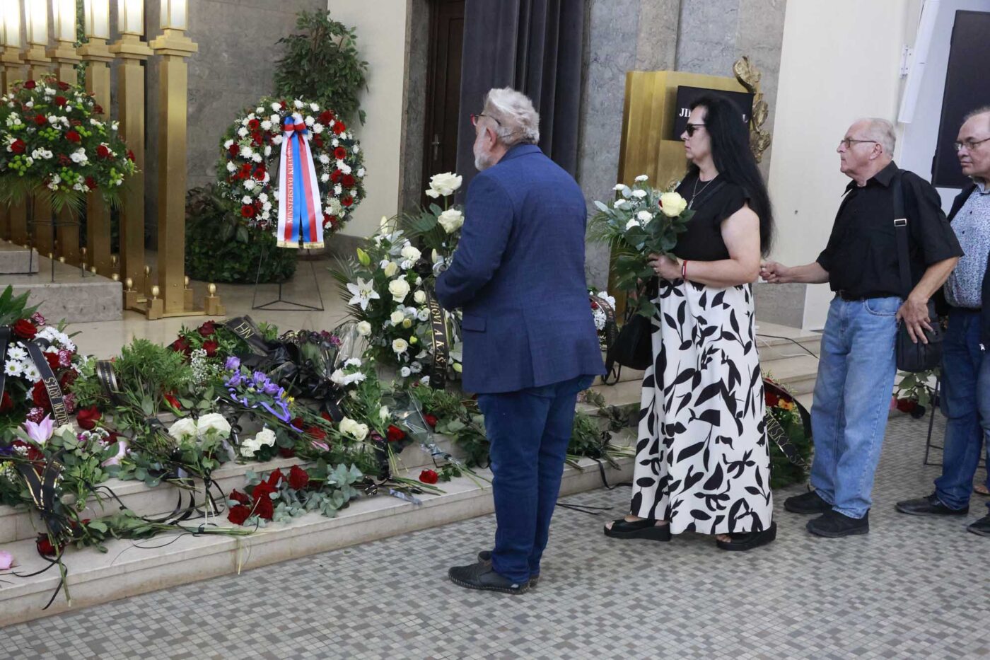 Smuteční obřad herce Jiřího Krampola. Foto: Nextfoto