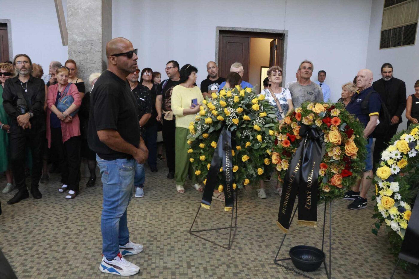 Smuteční obřad herce Jiřího Krampola. Foto: Nextfoto