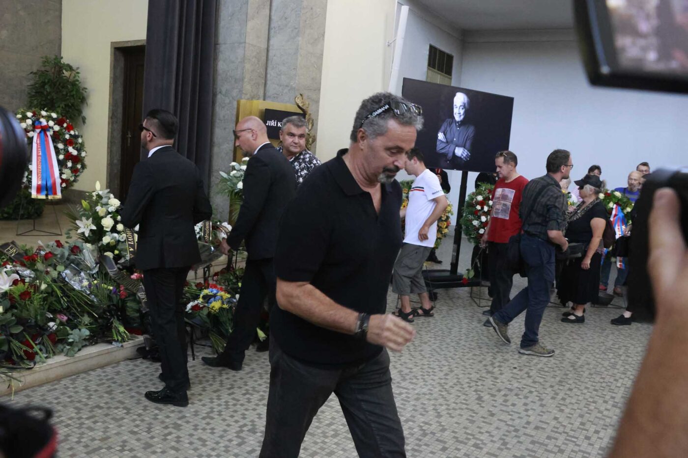 Smuteční obřad herce Jiřího Krampola. Foto: Nextfoto