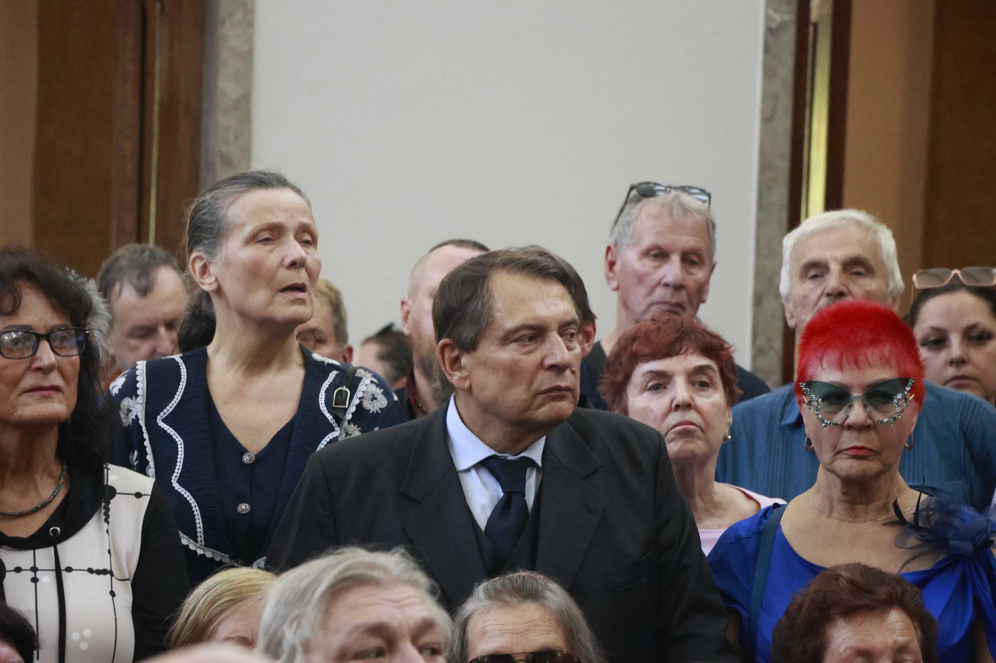 Smuteční obřad herce Jiřího Krampola. Foto: Nextfoto