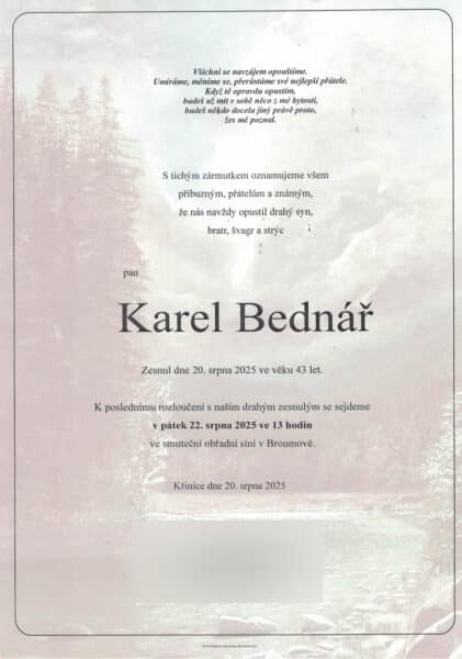 Zemřel hasič Karel Bednář. Foto: HZS