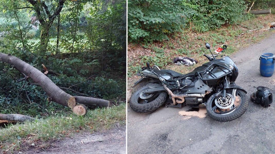Nehoda motocyklu v Bezděkově. Foto: HZS