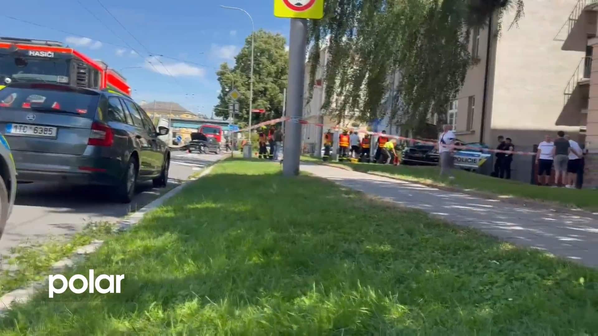 VIDEO: Nehoda policejního vozu v Opavě. Autor: TV Polar, se souhlasem
