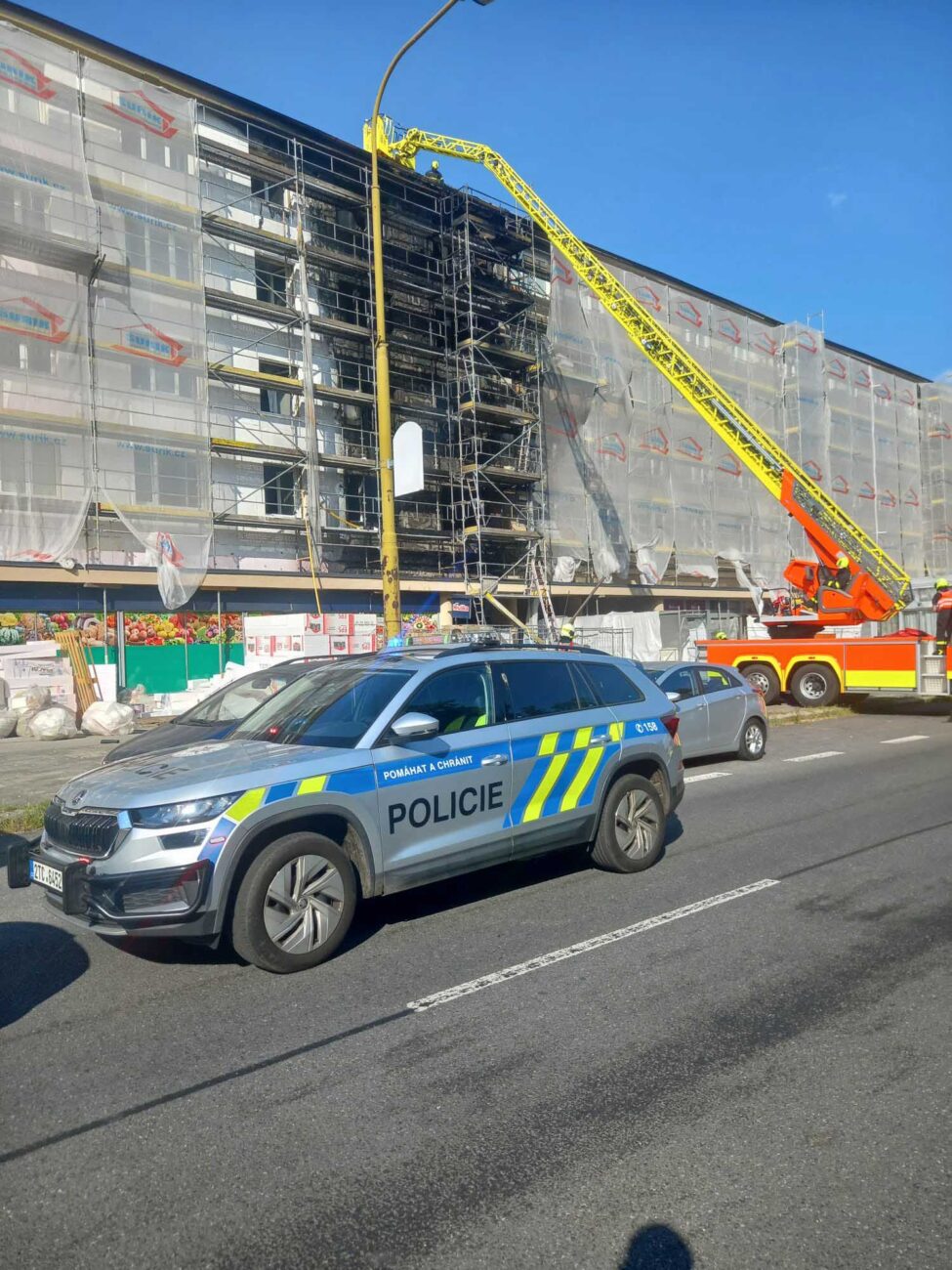 Požár paneláku v Havířově. Foto: PČR