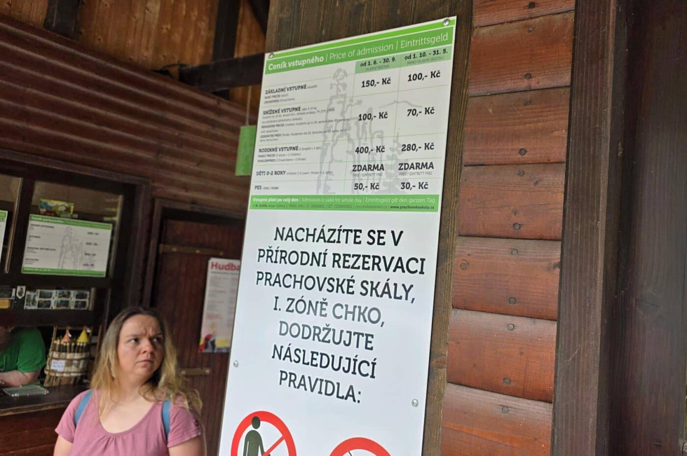 Vstupné do Prachovských skal. Foto: ČRzprávy