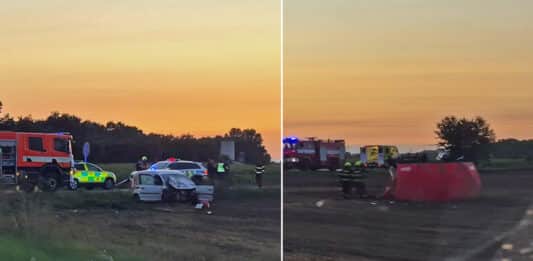 Tragická nehoda u Tišic na Mělnicku.