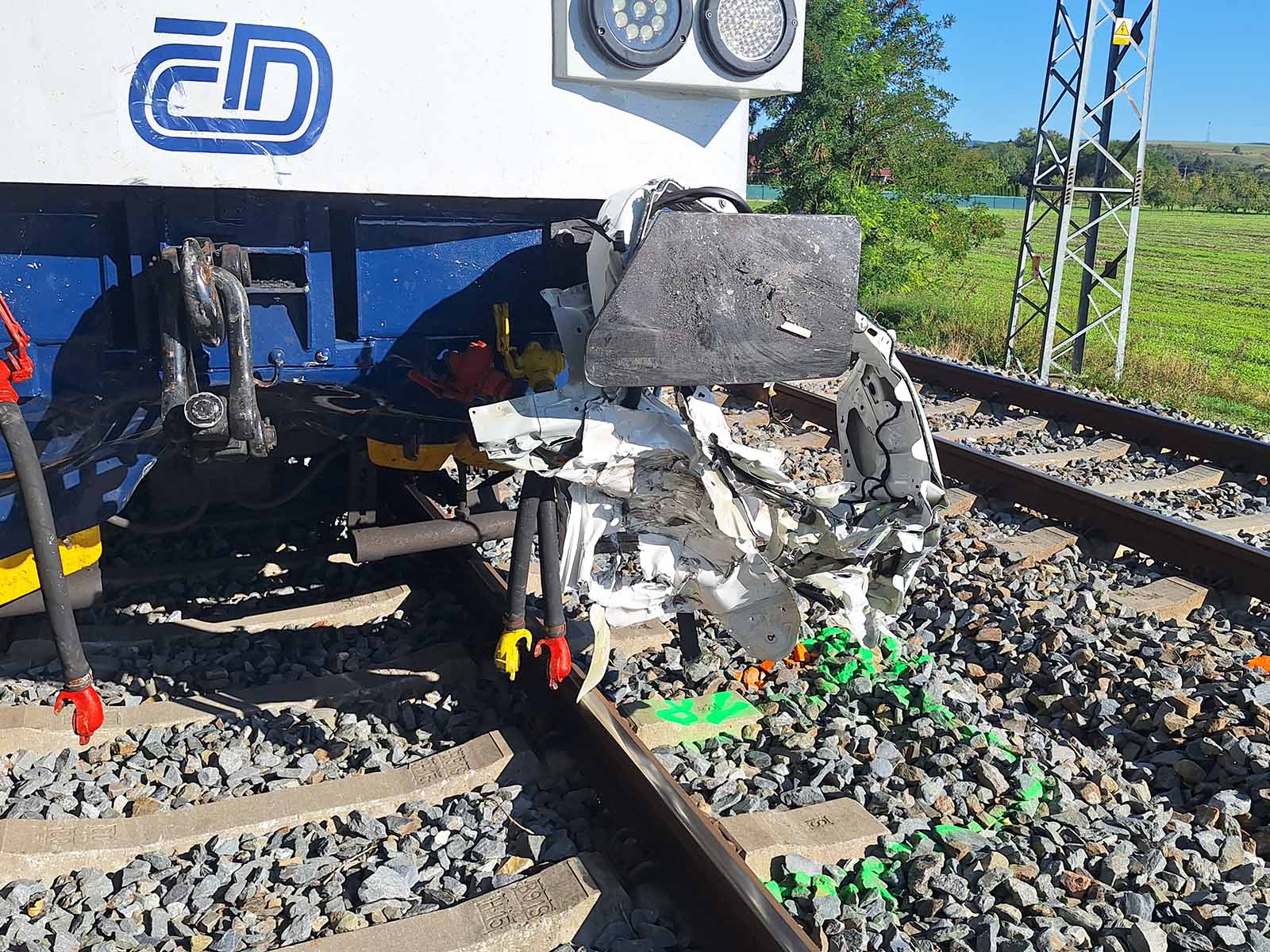 Tragická nehoda u Křižanovic. Foto: PČR