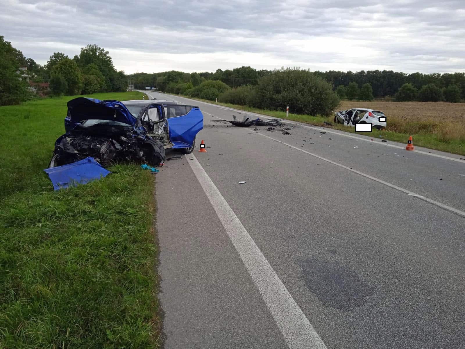 Tragická nehoda u Sedlece. Foto: PČR
