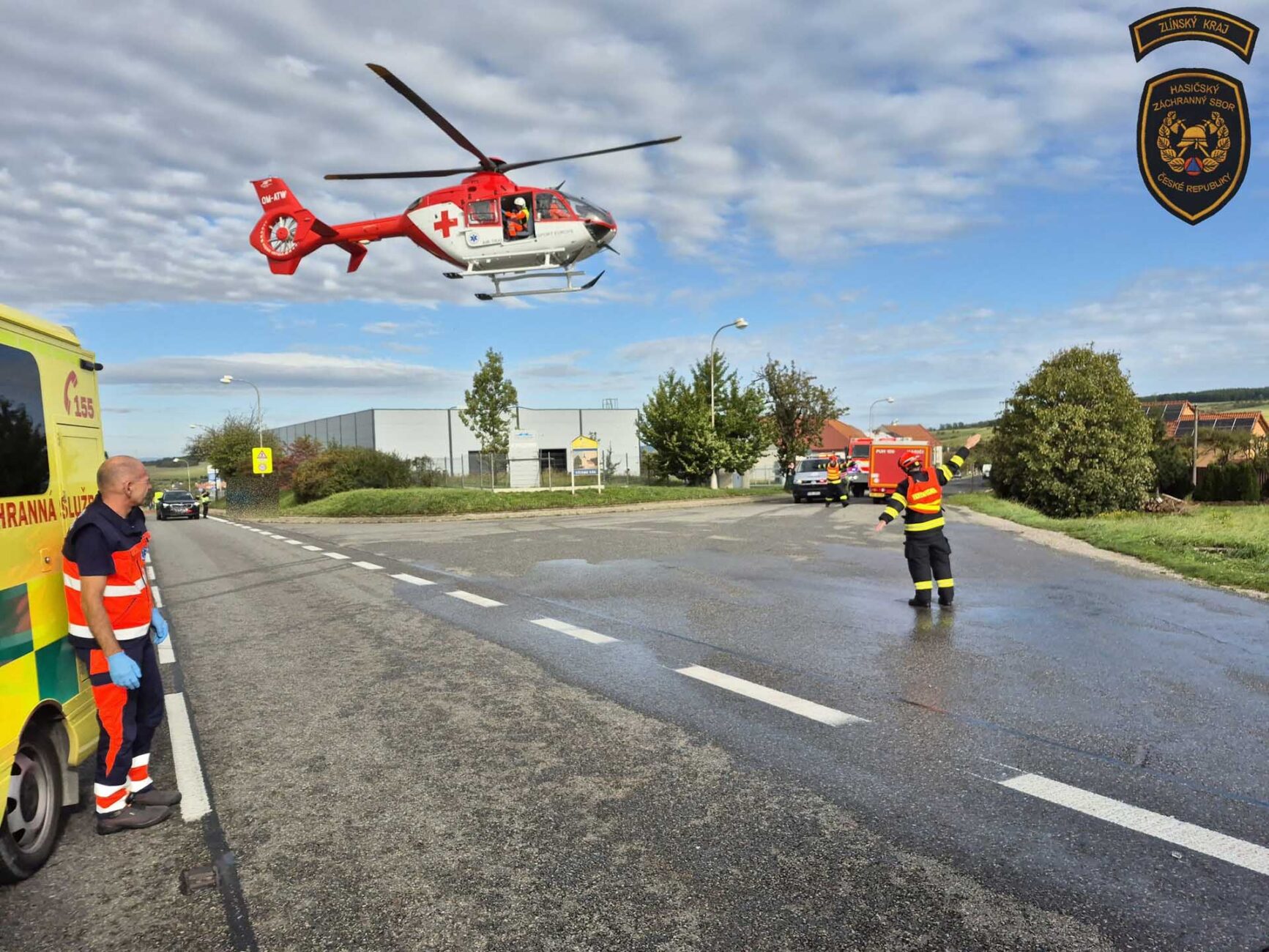 Tragická nehoda u Bystřice pod Lopeníkem. Foto: HZS ZLK