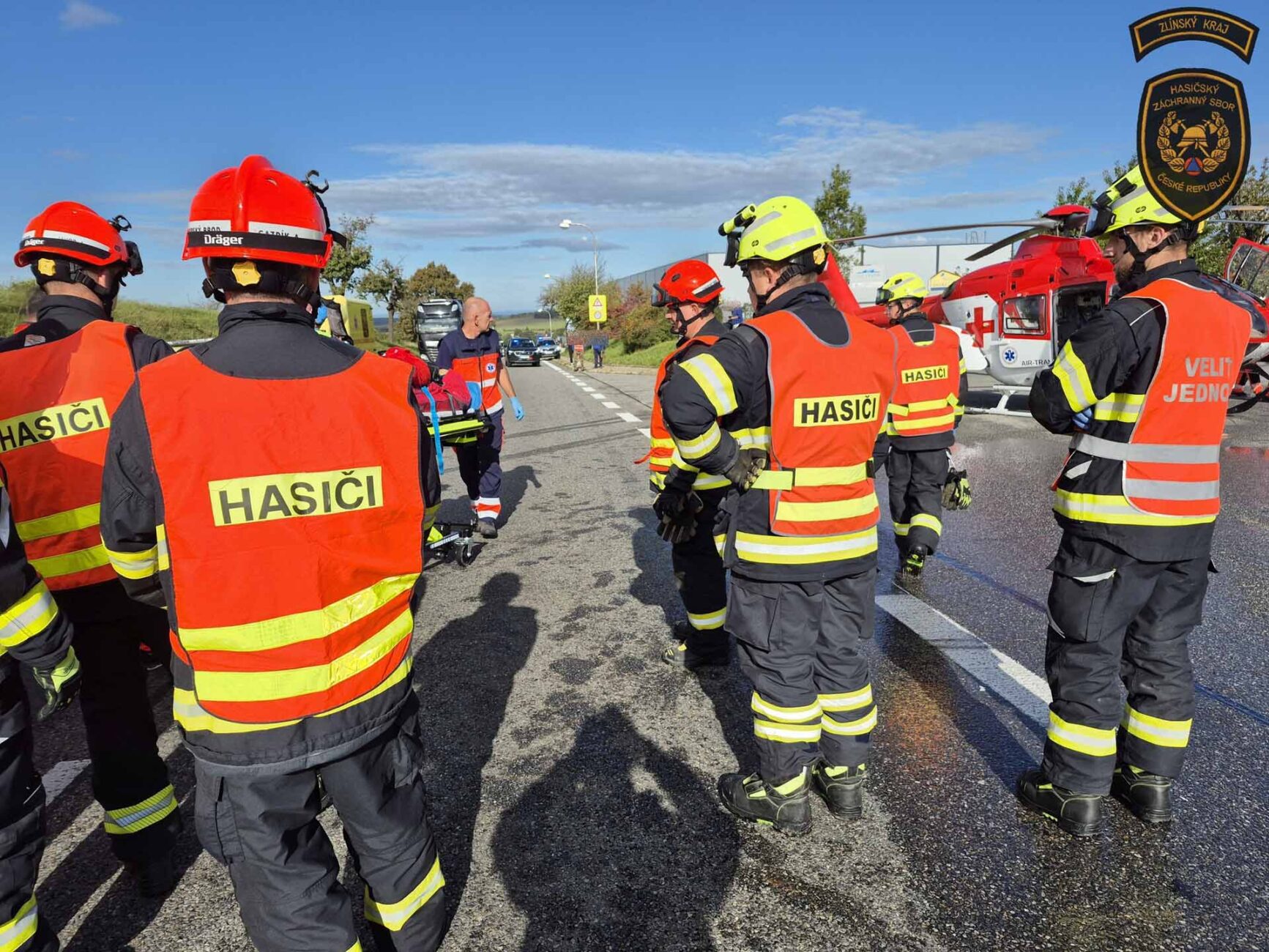 Tragická nehoda u Bystřice pod Lopeníkem. Foto: HZS ZLK