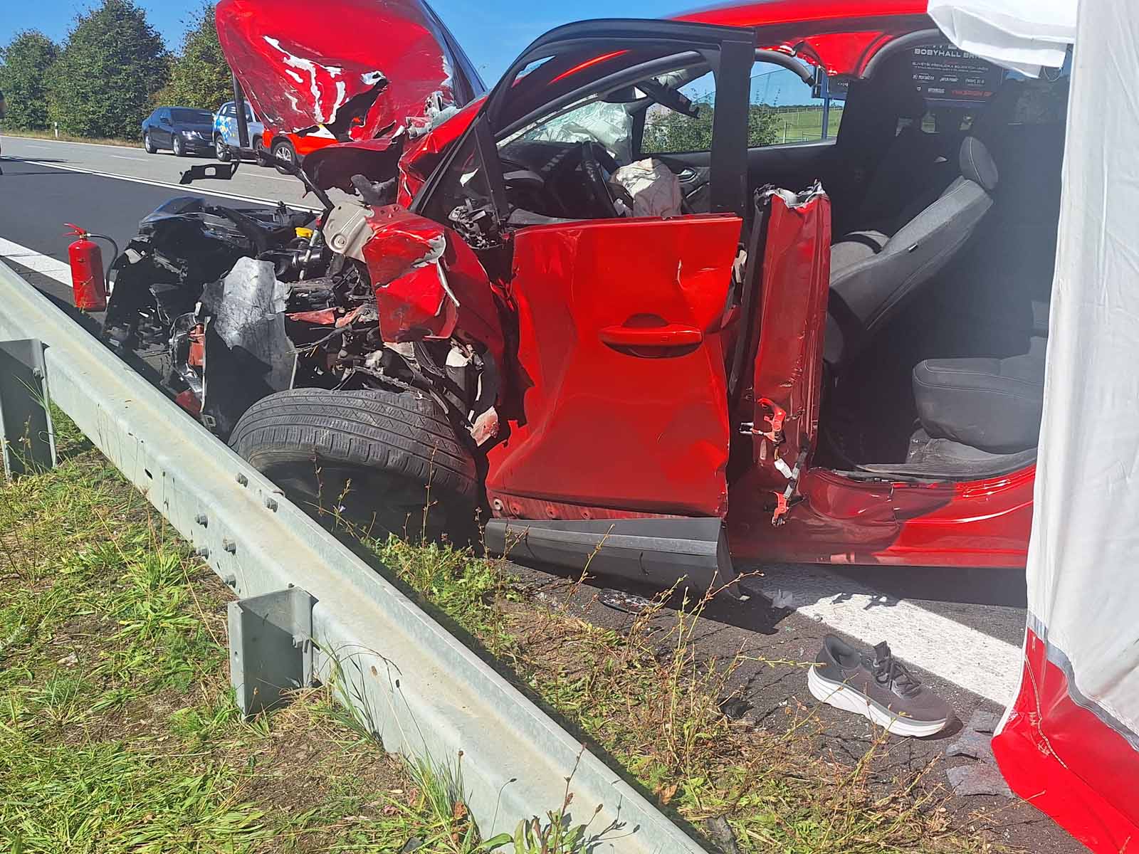 Tragická nehoda u Kývalky. Foto: HZS